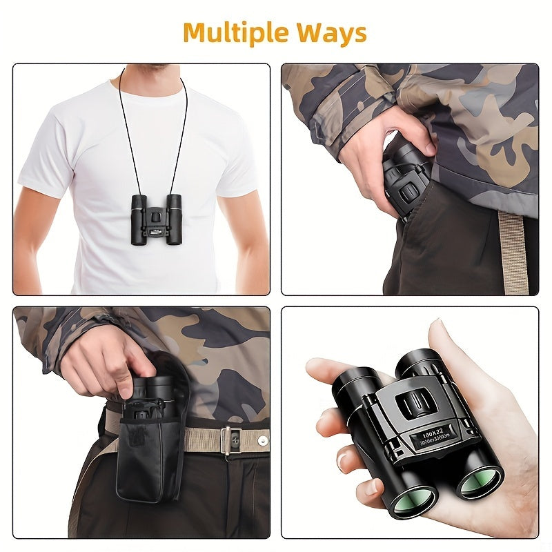 Portable Mini Binoculars BAK4 Prism Waterproof For Camping Tourism