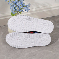 Colorful Love Heart Pattern Slip On Shoes for Women