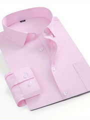 Men's Long-sleeved Solid Business Shirt Spring Autumn