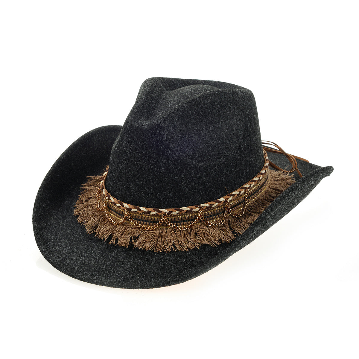 British Style Fedora Trilby Hat Women Jazz Big Brim Hat Vintage Cowboy