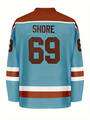 Men's Dog Print Ice Hockey Jersey 69