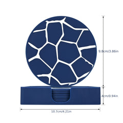 6pcs Silicone Rubber Coasters with Storage Box, Non-slip Cup Mat