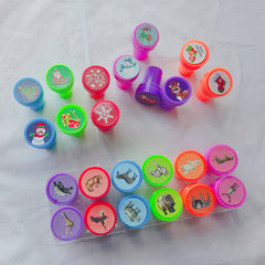 Halloween Christmas Stamps - 12 Patterns Creative Cartoon Student Reward Caps