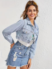 Cropped Denim Coats Women's Denim Clothing