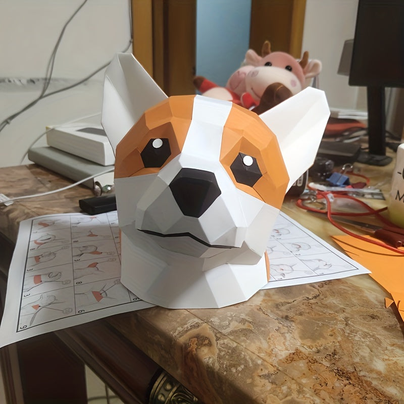 Corgi Dog Decor Papercraft DIY 3D Art