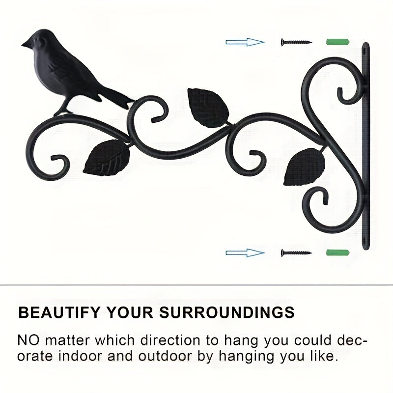2pcs Hanging Flower Rack Two Birds Garden Flower Plants Supplies