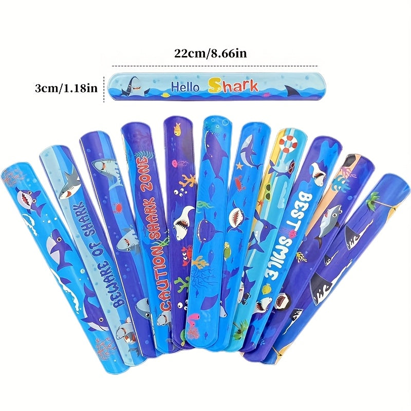 36pcs Shark Slap Bracelet Underwater Party Bracelets Shark Birthday Party Favor