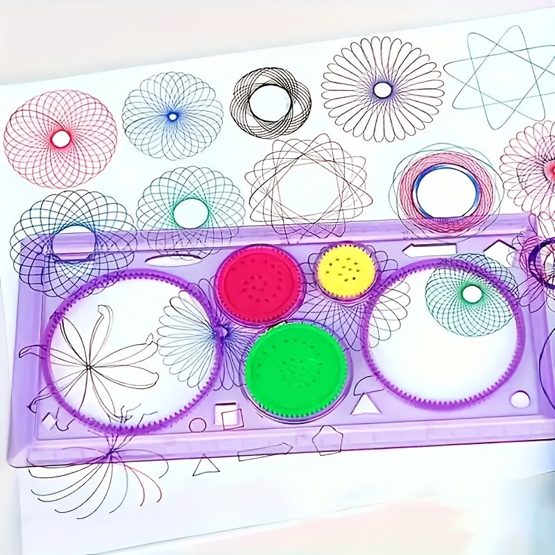 Geometric Drawing Tool for Art & School Learning Mixed Colors Ruler