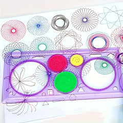 Geometric Drawing Tool for Art & School Learning Mixed Colors Ruler