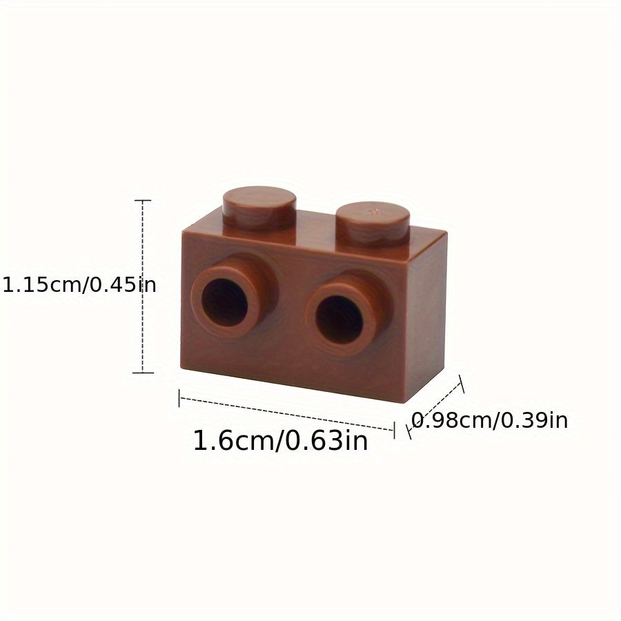 Thick DIY Brick 1x2 Side Protruding Building Blocks 60pcs