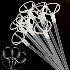50pcs Transparent Balloon Sticks, Balloon Holder for Party DIY