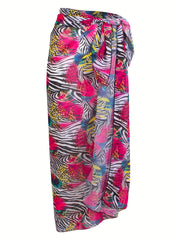 Tie Dye Sarong Cover Up Soft Chiffon Beach Cover Up Women's Swimwear