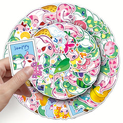 50pcs Kids Snake Cartoon Stickers Self Adhesive Decals for Desktops Party Favors