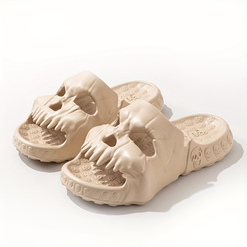 Men's Novelty Skull Slippers Lightweight Slide Outdoor Walking Halloween