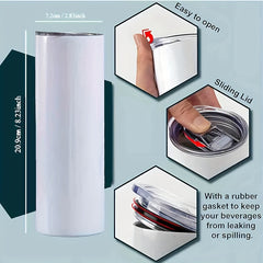 20oz Insulated Tumbler Double Wall Stainless Steel Cup with Lid and Straw