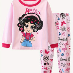 Girls' Printed Long Sleeve Homewear Set