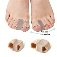 Silicone Forefoot Pad Toe Separator Double Hole Sleeve Toe Orthotics