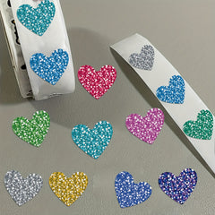 500pcs Love Heart Stickers Colorful Waterproof Decals for Phone Cases