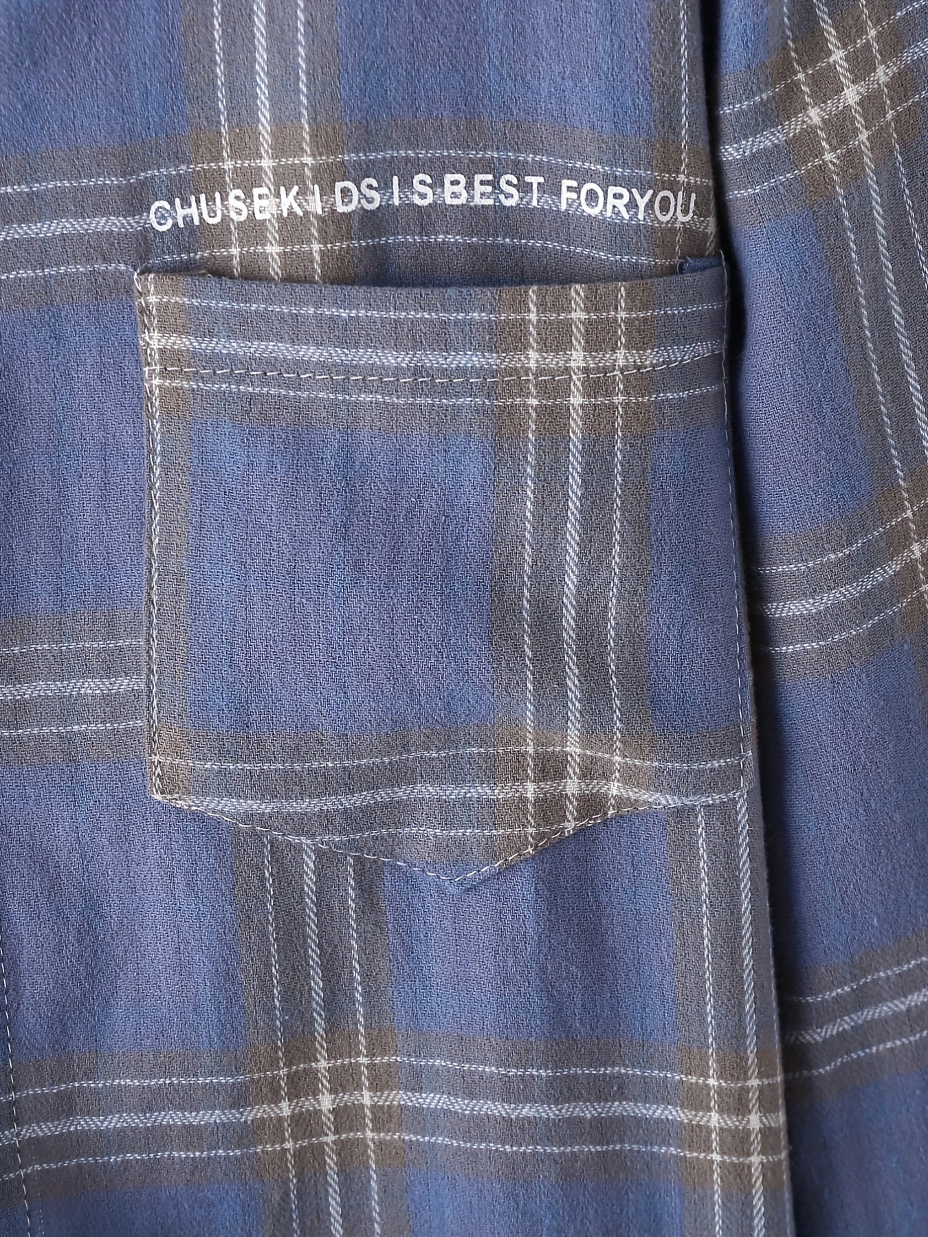Boys Plaid Button Down Shirt Casual Long Sleeve Lapel Shirt