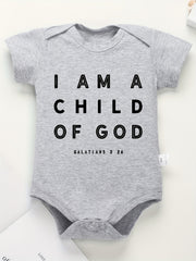 Baby Cotton Romper I Am A Child Of God Onesie Clothes
