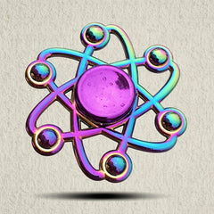 Alloy Finger Spinner Iridescent Purple & Golden Fidget
