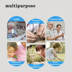 Handheld Reading Magnifier Magnifying Glass Low Vision Aid 60mm