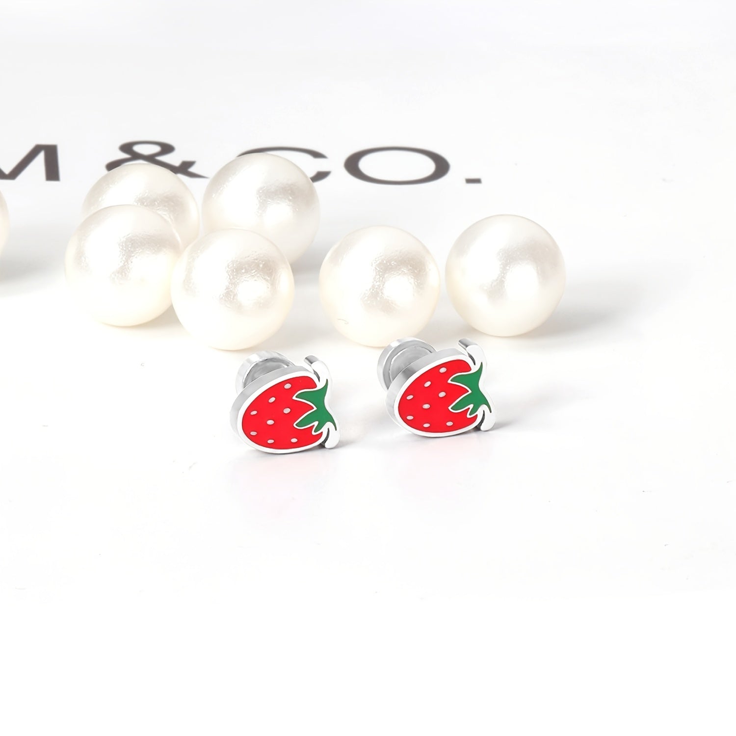 Rainbow Fruit Stud Earrings Set for Girls Party
