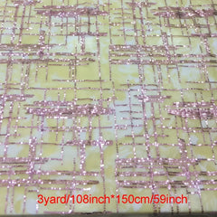 Mesh Sequin Embroidery Fabric Gingham Dress Lace Glitter Sequins