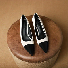 Colorblock Stiletto Heels Point Toe Work Wedding Pumps