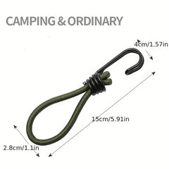 10pcs Elastic Tent Ropes with Buckle and Ground Nail Strap for Camping Canopy