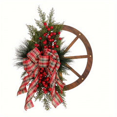 Christmas Pine Needle Red Fruit Wheel Wreath