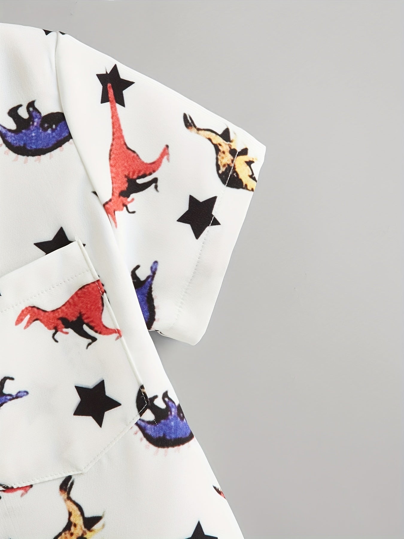 Boys Dino Print 2pc Set Shirt & Shorts