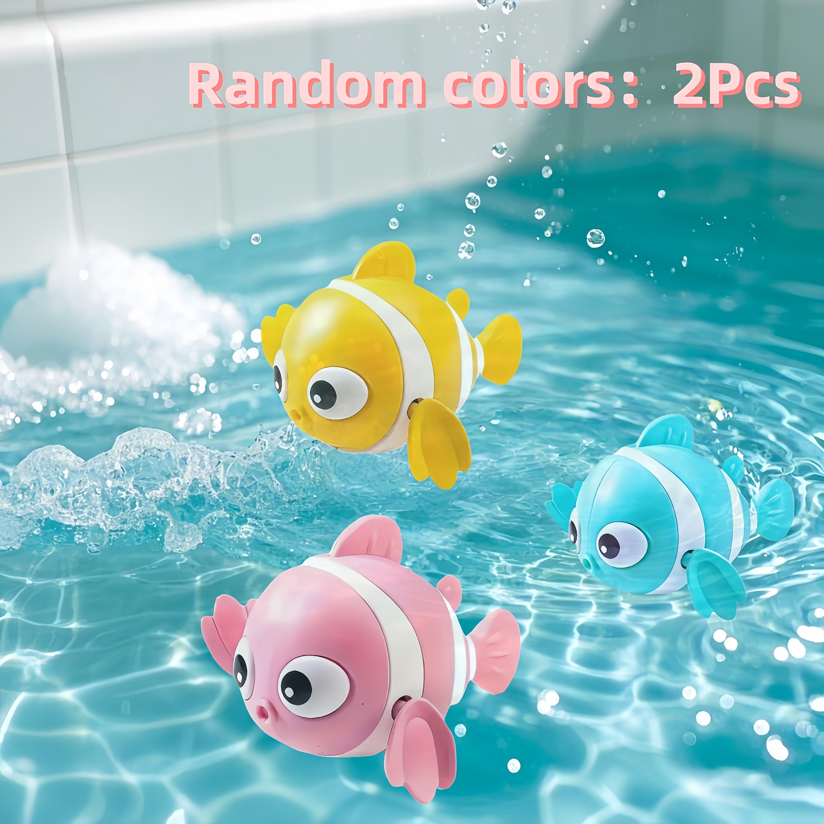 Fun Clownfish Plastic Toy Float for Bathing Pool or Beach Play