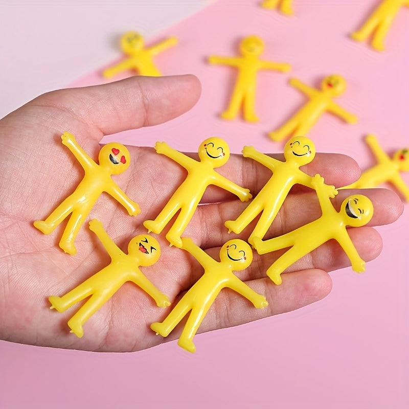 20 Yellow Stretchable Cartoon Toys for Children Over 3 Years Old