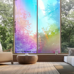 Rainbow Window Film Privacy Protection for Home Decor