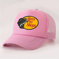 Candy Couple Trucker Hat Fish Print Mesh Baseball Cap