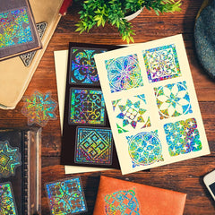 Bohmi Window Flower Laser Stickers - 50 Sheets