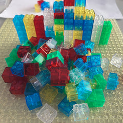 20pcs Transparent ABS 2x2 Building Blocks MOC High Brick Bricks in 6 Colors