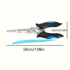 1pc Fishing Pliers With Strap Stainless Steel Fishing Grippers