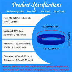 2pcs Silicone Bracelet for Fitness and Sports