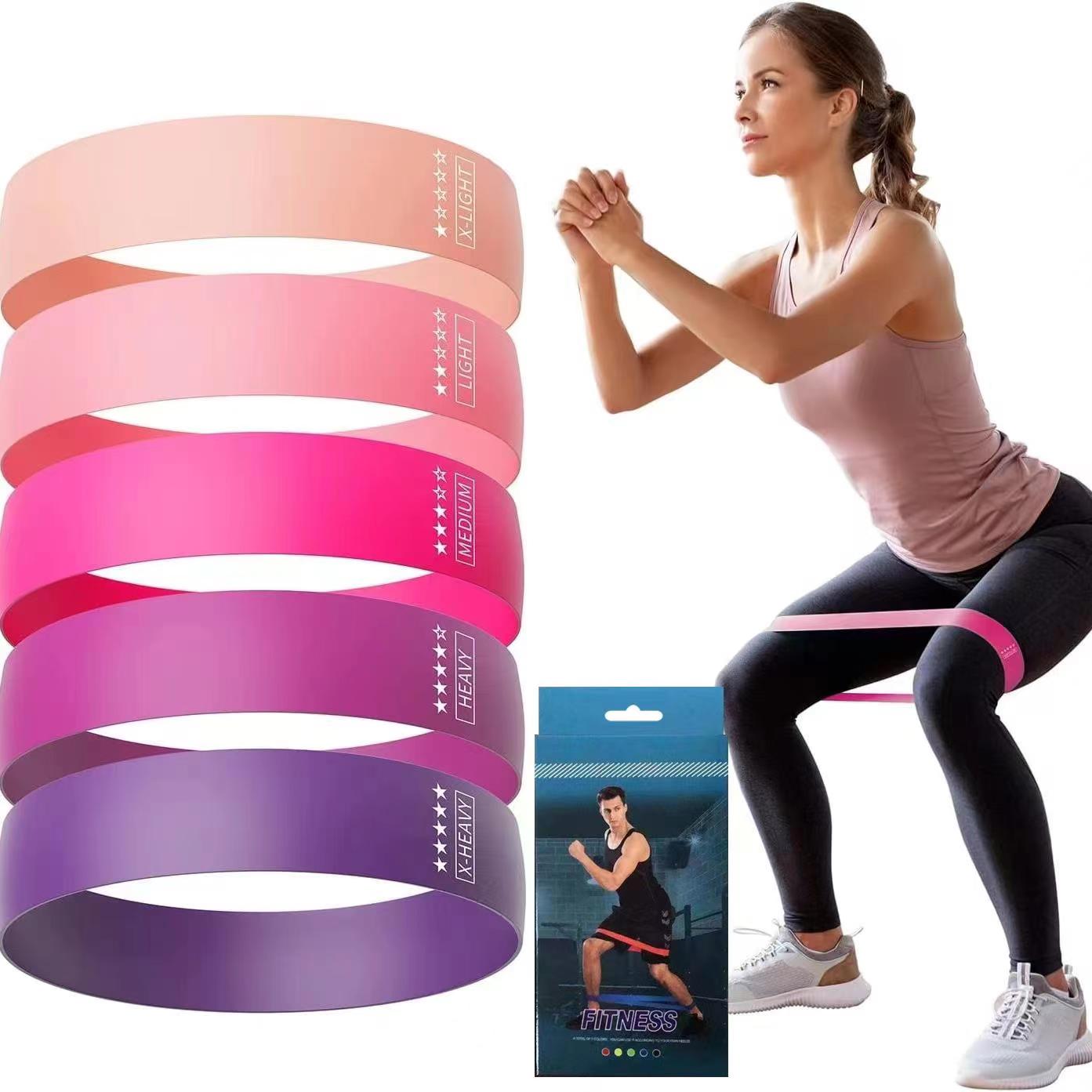 5 Pack Resistance Tapes - Stylish Bands for Workouts