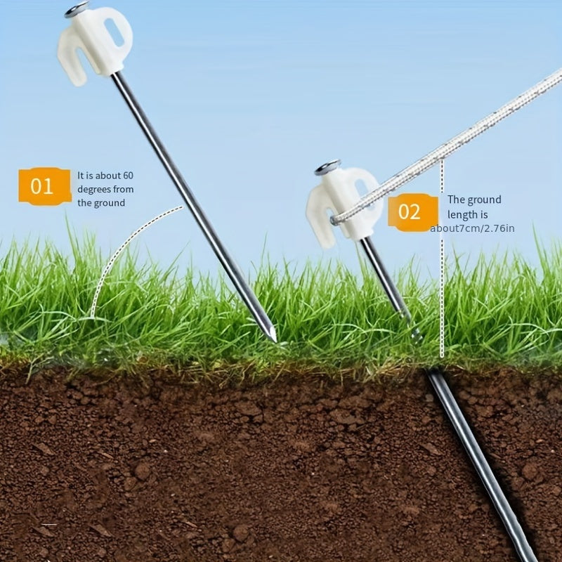 Luminous Ground Nails for Camping Tents, Strong and Secure Wind Rope Nails