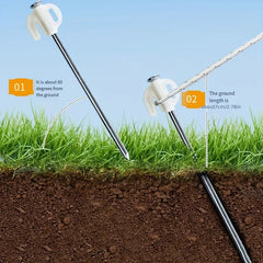 Luminous Ground Nails for Camping Tents, Strong and Secure Wind Rope Nails