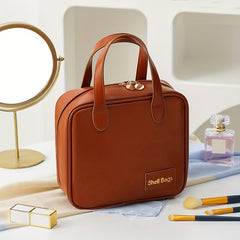 Large Capacity Portable PU Makeup Bag with Zipper