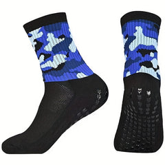 Non slip Mid Calf Socks For Football Soccer Crew Athletic Socks