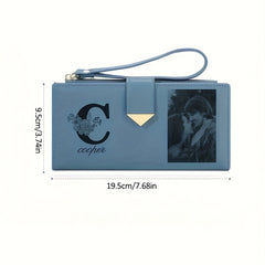 Personalized Women's Clutch Wallet with Snap Closure