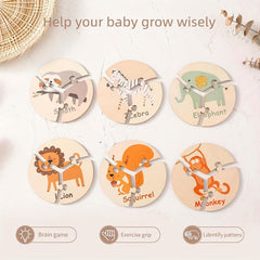 Wooden Vegetable Animal Puzzle for Baby