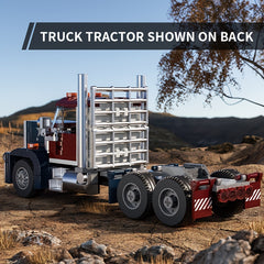American Truck Trailer Building Blocks Model with Detachable Carriage Toy