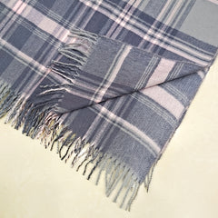 Plaid Shawl With Tassel Long Warm Winter Shawl