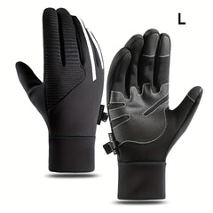 Winter Cycling Gloves Waterproof Non-slip Touchscreen Plush Windproof
